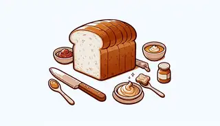 Rustic slice of hearty bread with soup and spreads, inviting and satisfying for a cozy snack